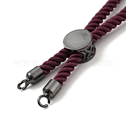 Bracelets coulissants en corde milan torsadée à moitié finis&nbsp;FIND-G032-01B-12