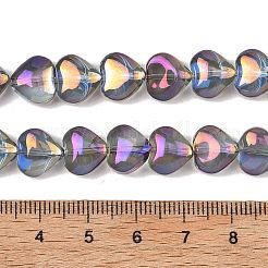 Гальванизированная нить из прозрачных стеклянных бусин&nbsp;EGLA-A045-01-HP01