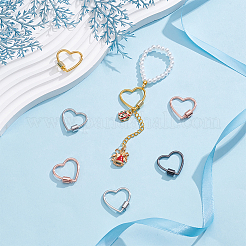 8 Stück 4 Farben Zinklegierung Schraubkarabiner Schloss Charms&nbsp;FIND-UN0010-19