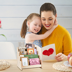 4-ярусные деревянные стенды для брошюр&nbsp;ODIS-WH0001-94