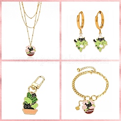 15pcs 3 styles de pendentifs en émail en alliage&nbsp;ENAM-CJ0004-18