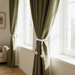 2 pieza de clips para sujetar cortinas con cordón de algodón de macramé&nbsp;HJEW-FH00223