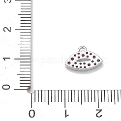 Micro pavé de latón encantos de circonita cúbica rojo violeta medio&nbsp;CU-CBAEC29-03P