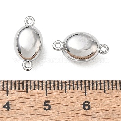 304ステンレススチール製マグネット留め具  オーバル  ステンレス鋼色  オーバル  15x7.5x6.5mm  穴：1.1mm&nbsp;SA-CBAA284-03G-P