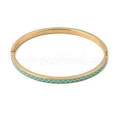 Bracelets manchettes articulés en acier inoxydable 304 émaillé pour femmes&nbsp;SA-CBAC920-15G-01F