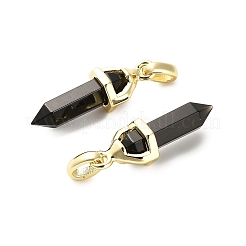 Подвеска с двойным концом из натурального обсидиана G-H097-01G-07