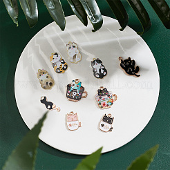 Подвески из сплава эмали 40шт 10 стиля&nbsp;ENAM-SC0002-61