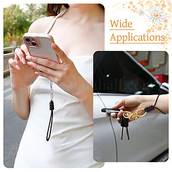 10 шт. 2-цветные экологически чистые корейские вощеные полиэстеровые шнуры-брелки KEYC-TA00033