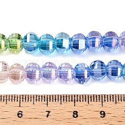 Rondelle hebras de cuentas de vidrio transparente&nbsp;GLAA-T023-33A