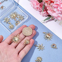 12pcs 4 Arten Messinganhänger&nbsp;KK-BBC0024-83