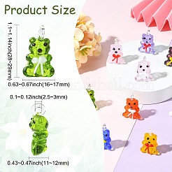 9шт 9 цвета подвески ручной работы лэмпворк&nbsp;LAMP-CJ0002-64