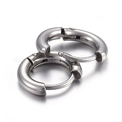 Orecchini a cerchio huggie in acciaio inossidabile 202 anti-ossidazione&nbsp;EJEW-L205-02F-P
