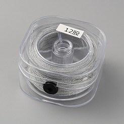 ナイロン糸  プラスチックボビン付き  Diy のジュエリー ビーズのブレスレットを作るため  銀  0.8mm  約54.68ヤード（50m）/ pc&nbsp;OCOR-WH0047-59A-02