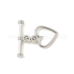 Застежки-тоглы из сплава в форме сердца&nbsp;FIND-B047-04P