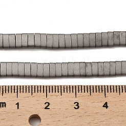 Brins de perles d'hématite synthétiques non magnétiques givrées électrolytiques&nbsp;G-G089-A01-09