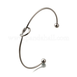 Браслеты-манжеты из нержавеющей стали 304 в форме сердца BJEW-M113-01P