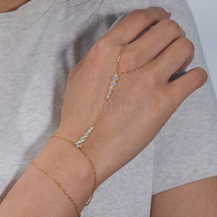 Gliederarmbänder aus Messing mit Mikropavé-Fassung aus klaren Zirkonia&nbsp;XX9508