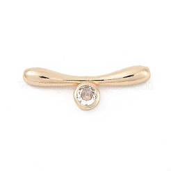 Латунные микропаве прозрачные кубические цирконии застежки-тогглы детали&nbsp;LS-KK-U051-05G