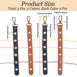 4 шт. 2-цветный литой кожаный нитевдеватель&nbsp;AJEW-CL0001-16