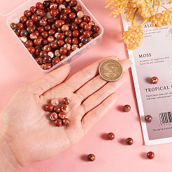 200шт натуральная красная яшмовая бусина G-CJ0001-59