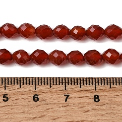 染色および加熱された天然カーネリアン ビーズ 連売り  多面カット  ライス  6~6.5x5~6mm  穴：1.2mm  約58~62個/連  14.57''~14.76''（37~37.5センチメートル）&nbsp;G-K376-F24-01