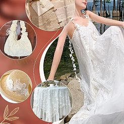 2 стиль отделка из органзы с цветочным узором и бабочкой&nbsp;OCOR-PH0004-62