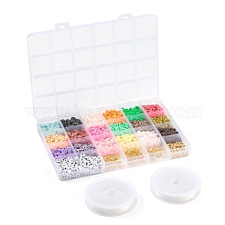 Kits de fabrication de bracelets de perles heishi en argile polymère bricolage&nbsp;DIY-FS0002-30