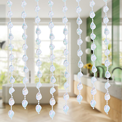 Цепочки из акриловых бусин CHAC-WH0001-06