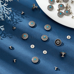 15 шт. 1-отверстийные пуговицы из сплава и пластика&nbsp;BUTT-HY0001-11D