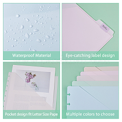 5 pz fogli divisori per indice di quaderno in plastica PP&nbsp;AJEW-WH0609-083A
