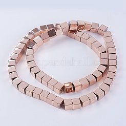 Гальванизировать немагнитных синтетический гематит бисер пряди G-K250-08A-RG