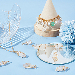 12 шт. подвески из натуральной кварцевой медной проволоки с кристаллами&nbsp;PALLOY-FG0001-02A