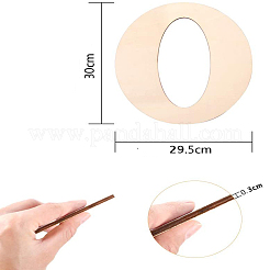 Письмо незаконченные деревянные вырезы&nbsp;DIY-ZX040-01O