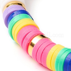 Braccialetto da surfista heishi per le vacanze&nbsp;BJEW-JB07119-02