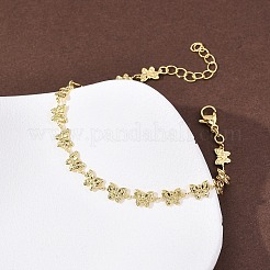 Браслеты из латунной цепочки для женщин&nbsp;BJEW-C140-07G