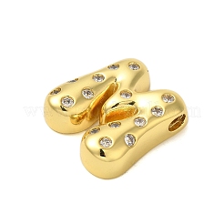 Покрытие стойки латунь микро паве прозрачные перданты из кубического циркония KK-C067-11G-M