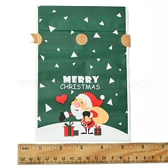 18 шт. 9 стиля рождественской тематики пластиковые упаковочные мешочки сумки на шнурке ABAG-FS0001-04