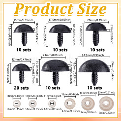 70 пакет 6 стиля овальный нос из смолы DIY-GA0008-23A