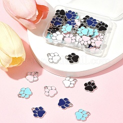 50шт 5 цвета сплава эмалевые подвески&nbsp;ENAM-FS0002-29