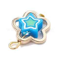 Подвески из полимерной глины ручной работы с пластиковыми рамками для бусин ccb&nbsp;PALLOY-JF04752