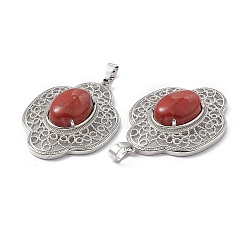 Pendentifs de jaspe rouge naturel&nbsp;G-P492-01P-11