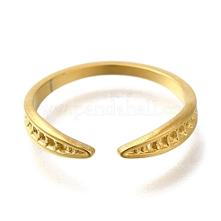 Ионное покрытие (ip) 304 нержавеющая сталь открытые манжетные кольца компоненты RJEW-U017-32G