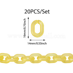 20 Stück transparente Schnellverbinder aus Acryl&nbsp;OACR-TADJ0001-03K