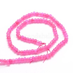 Chapelets de perles en rondelles en jade de Malaisie naturel teint&nbsp;X-G-E316-2x4mm-02