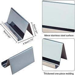 ステンレス鋼の名刺フレーム  電気泳動黒  1-3/4x3-1/2x2インチ（4.5x9x5cm）&nbsp;ODIS-WH0008-37EB