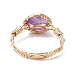 Кольца на палец самородки из натуральных драгоценных камней RJEW-JR00696