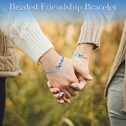 Регулируемые браслеты из нейлоновой оплетки из бусин BJEW-TA00481