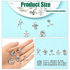 35шт 5 стиля подвески из цинкового сплава в тибетском стиле&nbsp;TIBEP-YW0001-95