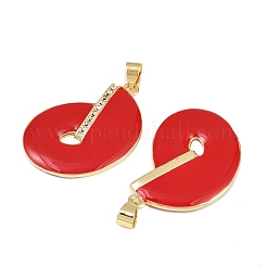 Ottone micro spianare pendenti zirconi&nbsp;KK-C095-05G