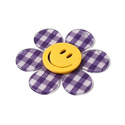 Акриловые большие подвески в клетку тартан&nbsp;OACR-B008-B01